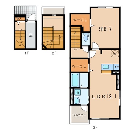 碧南中央駅 徒歩4分 3階の物件間取画像